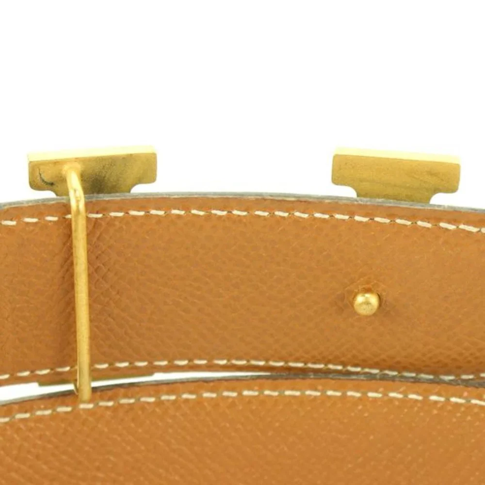 Hermès Black x Brown 32mm Reversible H Logo Belt Kit 84h615s